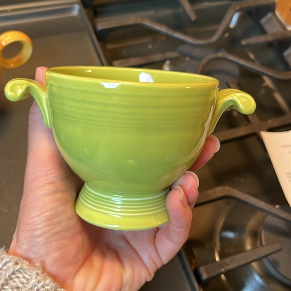 Excellent condition vintage Fiesta 3 piece sugar and cream dish - Picture 11 of 16